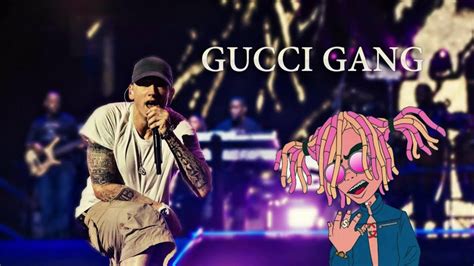 eminem sulla base gucci gang|The Hidden Genius of Lil Pump: Why Gucci Gang is Secretly a.